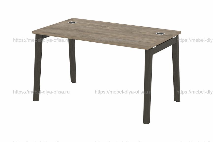 Стол руководителя на деревянных опорах Onix wood direct OW.SRR-3.8 Тиквуд темный/опоры дуб темный 