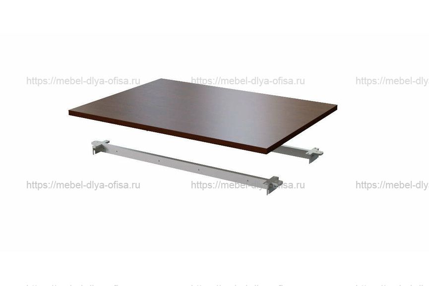 Столешница одинарная 100 Steel 11100 Дуб темный/металл белый