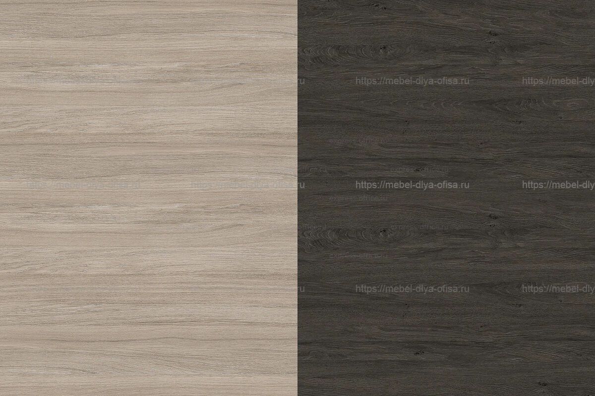 Стол руководителя на деревянных опорах Onix wood direct OW.SRR-5.8 Дуб Аттик/опоры дуб Темный