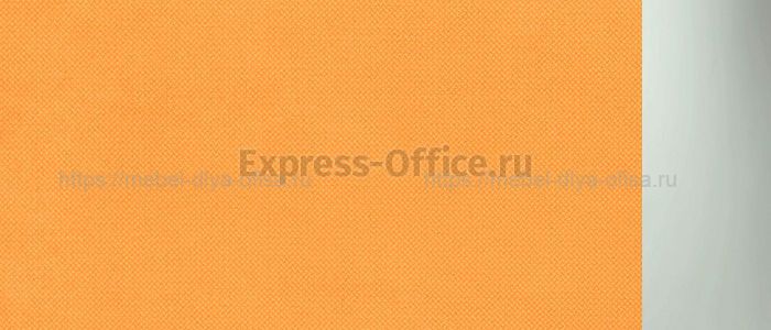 Перегородка напольная ткань+стекло+просвет 1600мм 7ПТС.1614 Микровелюр Orange/Стекло матовое