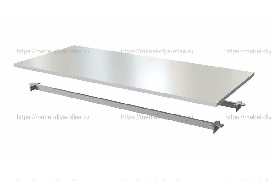 Столешница одинарная 160 Steel 11160 Белый/металл белый