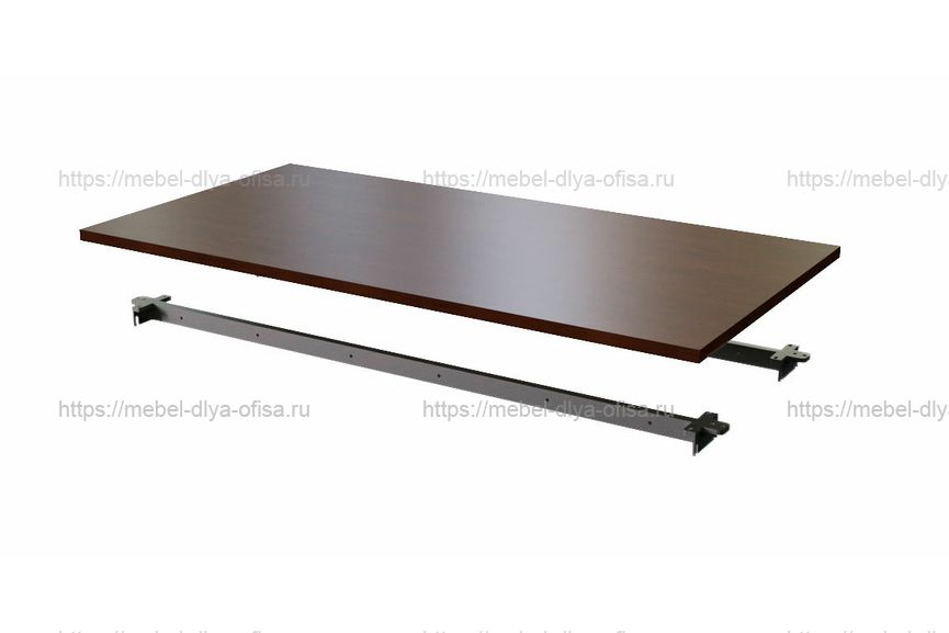 Столешница одинарная 140 Steel 11140 Дуб темный/металл антрацит