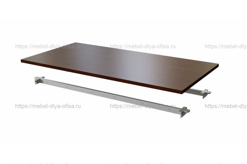 Столешница одинарная 140 Steel 11140 Дуб темный/металл белый