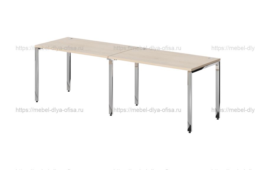 Стол двойной Xten Gloss XGWST 2470.1 Бук тиара/полированная сталь